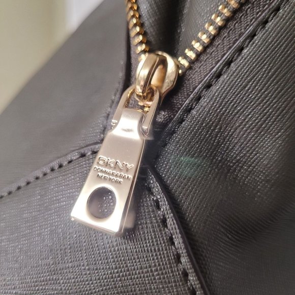 NEW DKNY Bryant Park Zip Side Shopper Saffiano Leather Tote Bag Olive - Picture 7 of 11